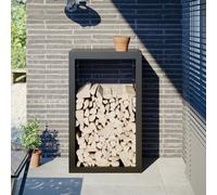 vidaXL Portant de bois de chauffage noir 60x40x100 cm acier