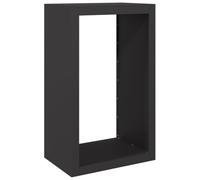 vidaXL Porte-bûches en acier noir 60x40x100 cm