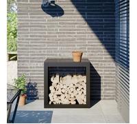 vidaXL Portant de bois de chauffage noir 60x40x60 cm acier