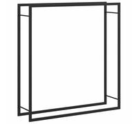 vidaXL Portant de bois de chauffage Porte-bûches 110x28x116 cm Acier Noir mat