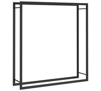 vidaXL Portant de bois de chauffage Noir mat 110x28x116 cm Acier 350310