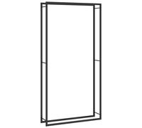 Portant de bois de chauffage Noir mat 110x28x214 cm Acier