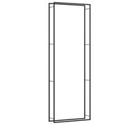 vidaXL Portant de Bois de Chauffage Noir Mat 110x28x312 cm Acier