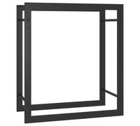 vidaXL Portant de bois de chauffage Noir mat 50x28x56 cm Acier