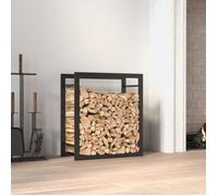 vidaXL Portant de bois de chauffage Noir mat 50x28x56 cm Acier 350304