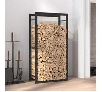 vidaXL Portant de bois de chauffage 350305 Acier Noir mat 50x28x94 cm