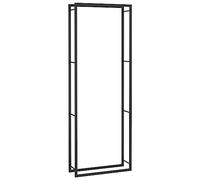 vidaXL Étagère à bois de chauffage Noir mat 80 x 28 x 222 cm Acier