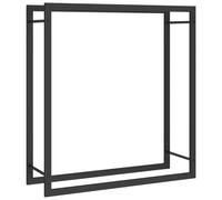 vidaXL Portant de bois de chauffage Noir mat 80x28x86 cm Acier