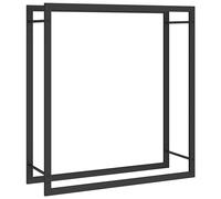 vidaXL Portant de bois de chauffage Noir mat 80x28x86 cm Acier