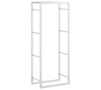 vidaXL Portant de Bois de Chauffage, Support à Bois, Porte-bûches avec Rangement, Étagère à Bois de Chauffage, 50x28x132 cm Acier Inoxydable