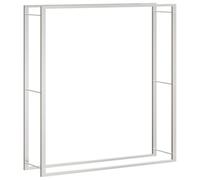 vidaXL Portant de bois de chauffage 110x28x116 cm acier inoxydable 357865