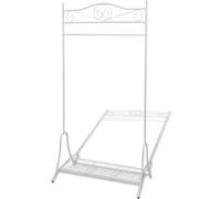 vidaXL Portant à vêtements Blanc Acier