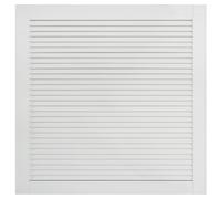 Kastdeur met lamellen 39,5x39,4 cm massief grenenhout wit151142