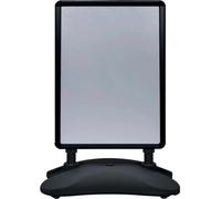 vidaXL Porte-affiche A1 Remplissable d'eau Noir Alliage d'aluminium