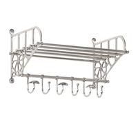 vidaXL Porte-bagages avec cintres mural aluminium