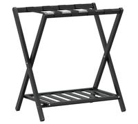 vidaXL Porte-bagages pliant Bambou 68x38x58 cm Noir – Porte-valises pour chambre d'amis