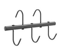 vidaXL Porte-bride avec 5 crochets tournants – acier noir