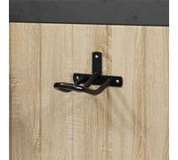 vidaXL Porte-bride mural noir fer