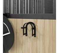 vidaXL Porte-bride mural noir fer