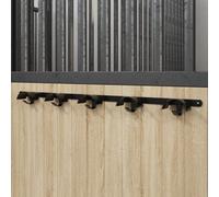 Vidaxl Porte-Bride Pour 5 Brides Avec 5 Crochets Noir Fer Noir