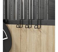 Vidaxl Porte-Brides 3 Pcs Noir Acier Noir