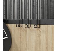 Vidaxl Porte-Brides 3 Pcs Noir Acier Noir