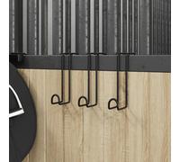 Vidaxl Porte-Brides 3 Pcs Noir Acier Noir