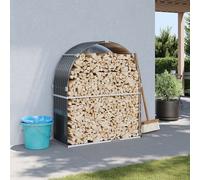 vidaXL Porte-bûches anthracite 120x45x140 cm acier galvanisé Gris