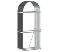 vidaXL Porte-bûches anthracite 80x45x190 cm acier galvanisé Gris