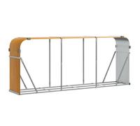 vidaXL Porte-bûches, Support à Bois de Chauffage avec Rangement, Étagère à Bois de Chauffage Extérieur, Aspect Bois 364585