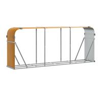 vidaXL Porte-bûches marron clair 234x45x100 cm acier galvanisé