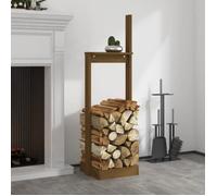 vidaXL Porte-bûches Marron miel 33,5x30x110 cm Bois massif de pin 822619