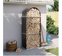 vidaXL Porte-bûches Anthracite 80x45x190 cm Acier galvanisé