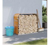 vidaXL Porte-bûches, Support à Bois de Chauffage avec Rangement, Étagère à Bois de Chauffage Extérieur, Aspect Bois 364583