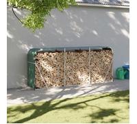 vidaXL Porte-bûches 364545 Support à bois de chauffage avec rangement extérieur Vert 234x45x100 cm