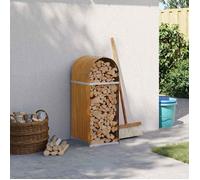 vidaXL Porte-bûches marron clair 40x45x100 cm acier galvanisé