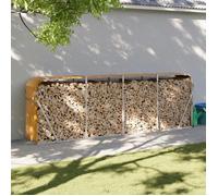 vidaXL Porte-bûches, Support à Bois de Chauffage avec Rangement, Étagère à Bois de Chauffage Extérieur, Aspect Bois 364586