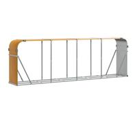 vidaXL Porte-bûches 364586 – Support à bois de chauffage avec rangement, aspect bois extérieur