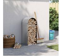 vidaXL Porte-bûches, Support à Bois de Chauffage avec Rangement, Étagère à Bois de Chauffage Extérieur, Gris Clair 40x45x100 364547