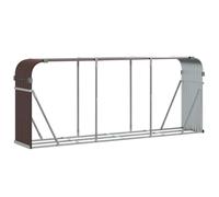 vidaXL Porte-bûches marron 234x45x100 cm acier galvanisé