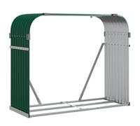 vidaXL Porte-bûches 120x45x100 cm en acier galvanisé vert