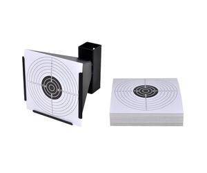 vidaXL Porte Cible récepteur de plombs + 100 cibles en Papier 14 cm Jeu de tir