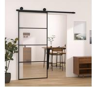 vidaXL Porte Coulissante avec Kit de Guincaillerie Porte Givrée Rail Coulissant Butées de Porte Bloc Anti-saut 90x205 cm 3152147