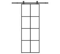 vidaXL Porte coulissante avec kit de quincaillerie 76x205 cm Verre ESG