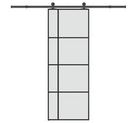 vidaXL Porte coulissante avec kit de quincaillerie 76x205 cm Verre ESG, porte coulissante sur rail, porte coulissante intérieure, porte coulissante de salle de bain