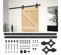 vidaXL Porte coulissante avec kit de quincaillerie 80x210cm Pin massif