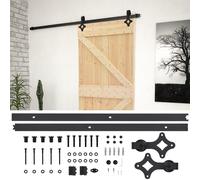vidaXL Porte coulissante avec kit de quincaillerie 80x210cm Pin massif