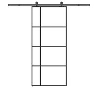 vidaXL Porte coulissante avec kit de quincaillerie 90x205 cm Verre ESG