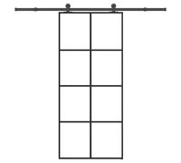 vidaXL Porte coulissante avec kit de quincaillerie 90x205 cm Verre ESG