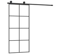 vidaXL Porte coulissante avec kit de quincaillerie 90x205 cm Verre ESG